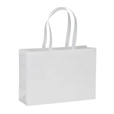 Pungă de cumpărături termosudată din PET reciclat (TNT R-PET) de 100 g/m² – cu imprimare personalizată