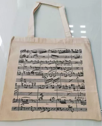 Sacose bumbac sbt 145g personalizata transfer termic partitura muzicala