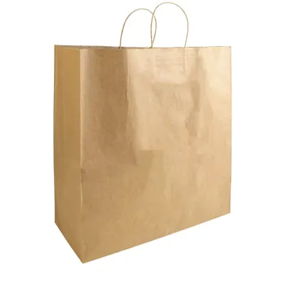 Hârtie 100% reciclată, 100 gr/m², pungă de cumpărături cu pliu lateral din bumbac reciclat din hârtie 100 g/m² – cu imprimare personalizată