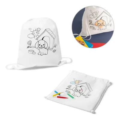 Geantă de colorat pentru copii (80 g/m²) Draws – cu imprimare personalizată