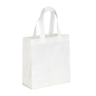 Geantă de cumpărături confecționată din PET reciclat (TNT R-PET) de 80 g/m&sup2;, sigilată termic – cu imprimare personalizată