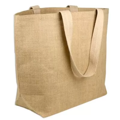 Tote bags din iuta pentru cumparaturi cu mânere lungi Elegant Shopper