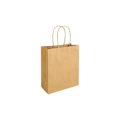 Hârtie 100% reciclată, 100 gr/m², pungă de cumpărături cu pliu lateral din bumbac reciclat din hârtie 100 g/m² – cu imprimare personalizată
