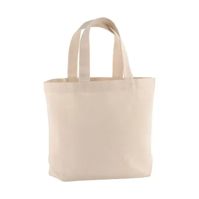 Pungă de cumpărături din bumbac de 120 g/m², cu mânere scurte și întăritură la fund – cu imprimare personalizată
