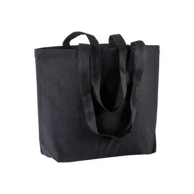 Pungă de cumpărături din bumbac de 120 g/m², cu mânere lungi și întăritură la fund – cu imprimare personalizată