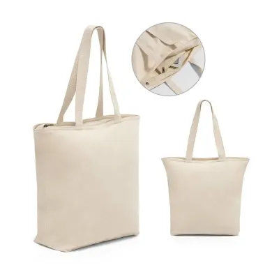 Tote bag din bumbac 100% cu fermoar (280 g/m²) Hackney