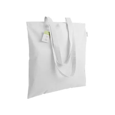 Geantă de cumpărături din bumbac organic, 140 g/m², cu mânere lungi – cu imprimare personalizată