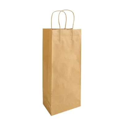 Hârtie 100% reciclată, 100 gr/m², pungă de cumpărături cu pliu lateral din bumbac reciclat din hârtie 100 g/m² – cu imprimare personalizată