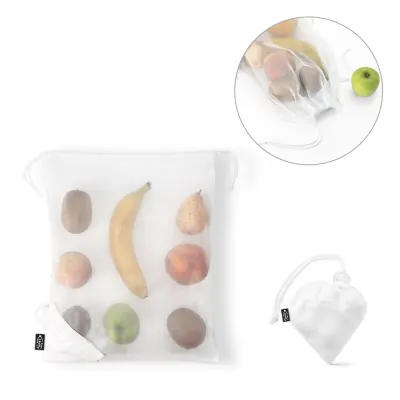 Geantă pliabilă din plasă și poliester reciclat 190T (100% rPET) Bolzano – cu imprimare personalizată