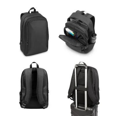 Rucsac pentru laptop din poliester reciclat 600D de înaltă densitate Drammen – cu imprimare personalizată