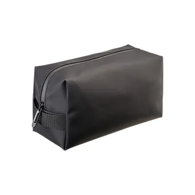 Trusă de cosmetice impermeabilă din PU moale, rezistentă la apă, cu mâner lateral – cu imprimare personalizată