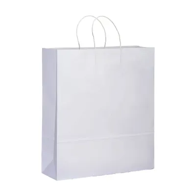 Pungă de cumpărături din hârtie de 100 gr/m², cu pliu lateral 100 g/m² – cu imprimare personalizată