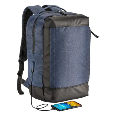 Rucsac pentru laptop din poliester reciclat, vopsit cu vopsele ecologice din bumbac reciclat – cu imprimare personalizată