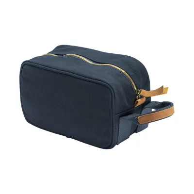 Trusă de cosmetice din pânză reciclată, cu mâner lateral – cu imprimare personalizată
