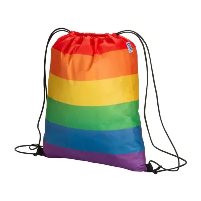 Rucsac Rainbow din R-PET de 70 g/m², cu închidere cu cordon – cu imprimare personalizată