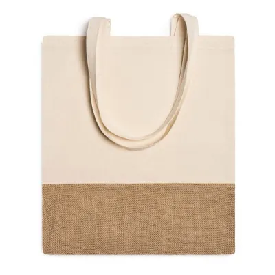 Tote bag din bumbac/iută Wave