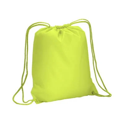 Rucsac din poliester fluorescent 210T, cu închidere cu șnur și colțuri întărite – cu imprimare personalizată