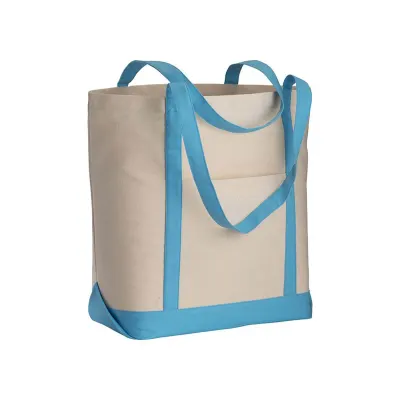 Geantă de cumpărături din bumbac natural, cu pliu la bază – cu imprimare personalizată
