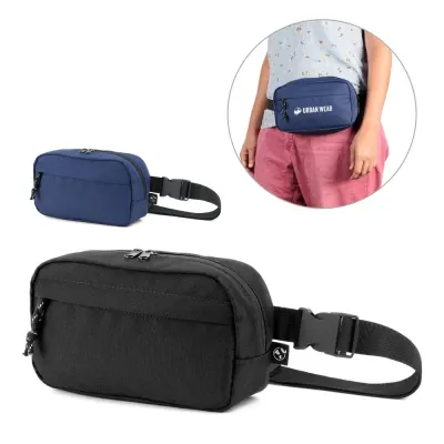 Geantă de talie din poliester reciclat 600D și căptușeală din poliester reciclat 210D Mykonos – cu imprimare personalizată