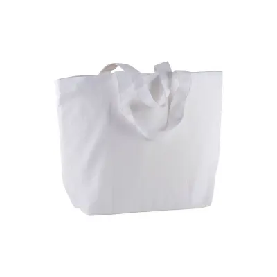 Pungă de cumpărături din bumbac de 120 g/m², cu mânere scurte și întăritură la fund – cu imprimare personalizată