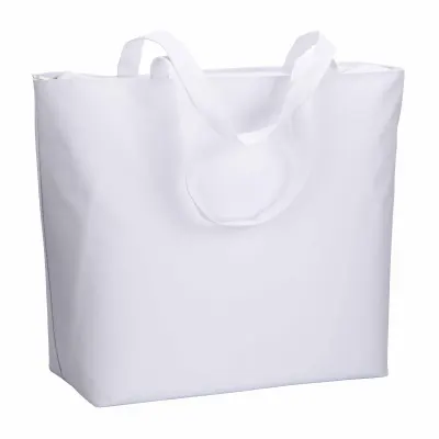 Geantă de plajă din poliester 300D, cu mânere lungi și închidere cu fermoar – cu imprimare personalizată