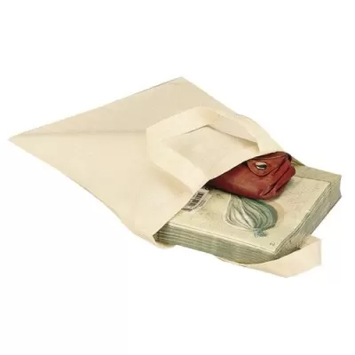 Tote bag mica din bumbac cu mânere scurte Little