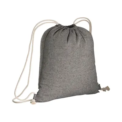 Rucsac din bumbac reciclat, cu șnur, de 150 g/m² – cu imprimare personalizată