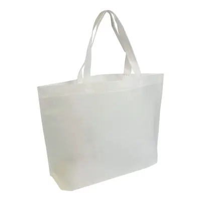 Pungă de cumpărături din material nețesut, sudată termic, cu pliu de întărire în partea de jos – cu imprimare personalizată