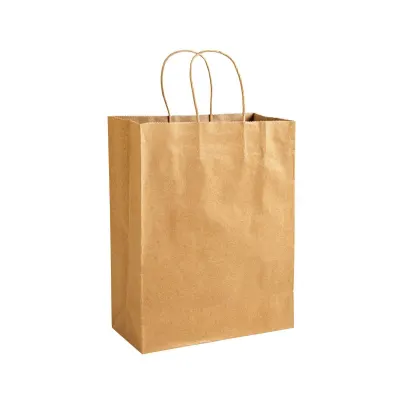 Hârtie 100% reciclată, 100 gr/m², pungă de cumpărături cu pliu lateral din bumbac reciclat – cu imprimare personalizată
