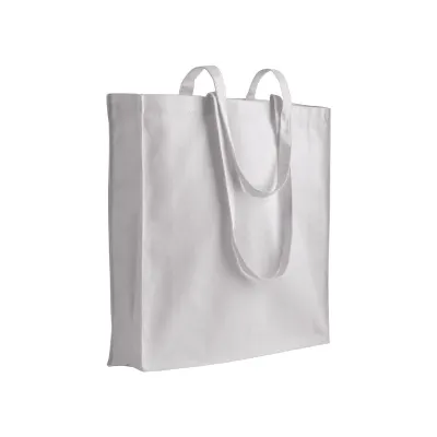 Geantă de cumpărături în culori uni, din bumbac reciclat de 220 g/m² din poliester – cu imprimare personalizată