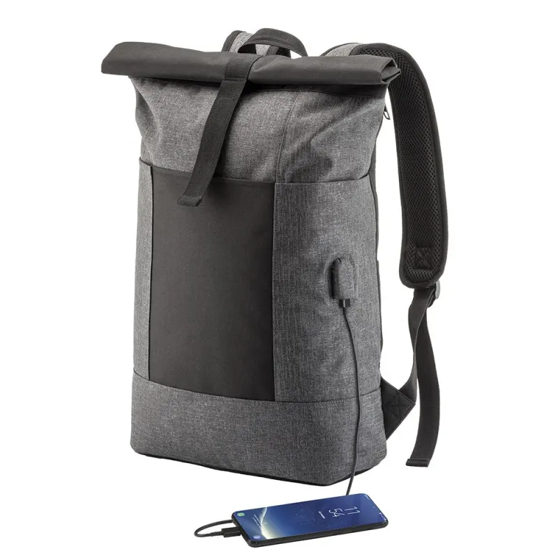 Rucsac pentru laptop din poliester reflectorizant – cu imprimare personalizată