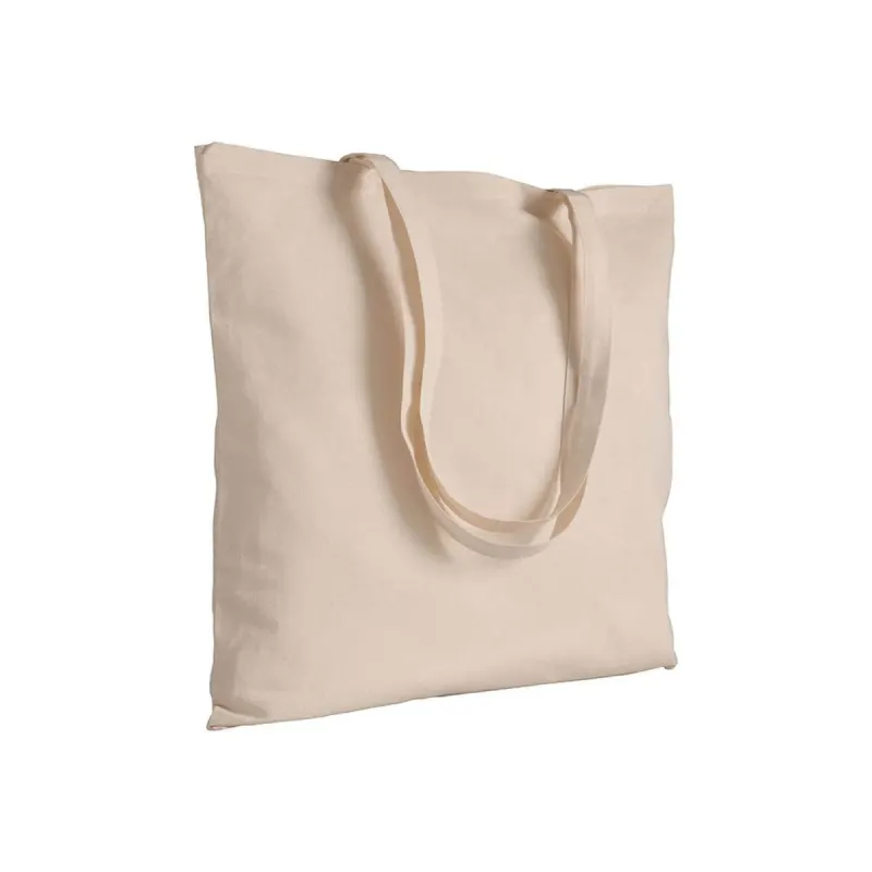 Tote bag de cumpărături din bumbac de 135 g/m², cu mânere lungi