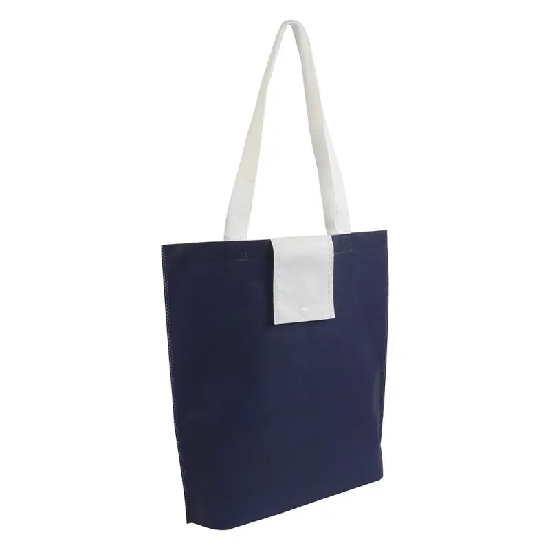 Tote bag de cumpărături pliabilă, nețesută, de 80 g/m², cu mânere scurte