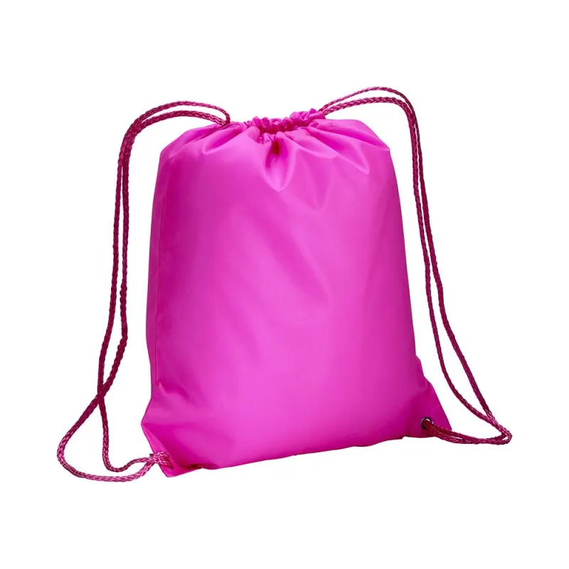 Rucsac din poliester fluorescent 210T, cu închidere cu șnur și colțuri întărite – cu imprimare personalizată