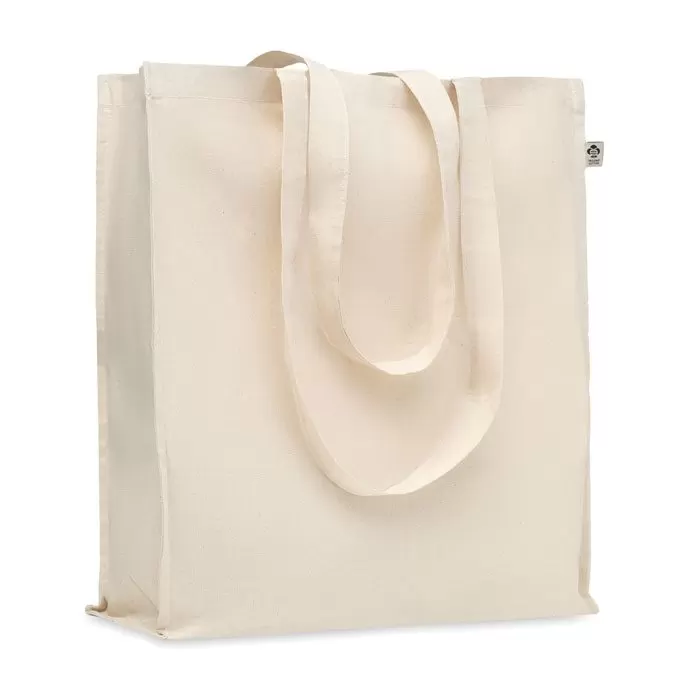 Tote bags din Bumbac Organic SBT 140 g/m² - Natur (cu burduf)