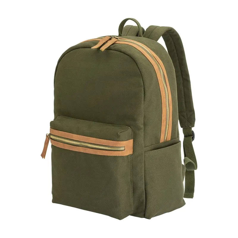 Rucsac din pânză reciclată, cu compartiment căptușit pentru notebook – cu imprimare personalizată