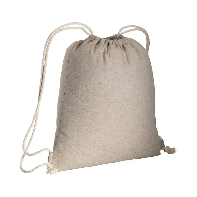 Rucsac din bumbac reciclat, cu șnur, de 150 g/m² – cu imprimare personalizată