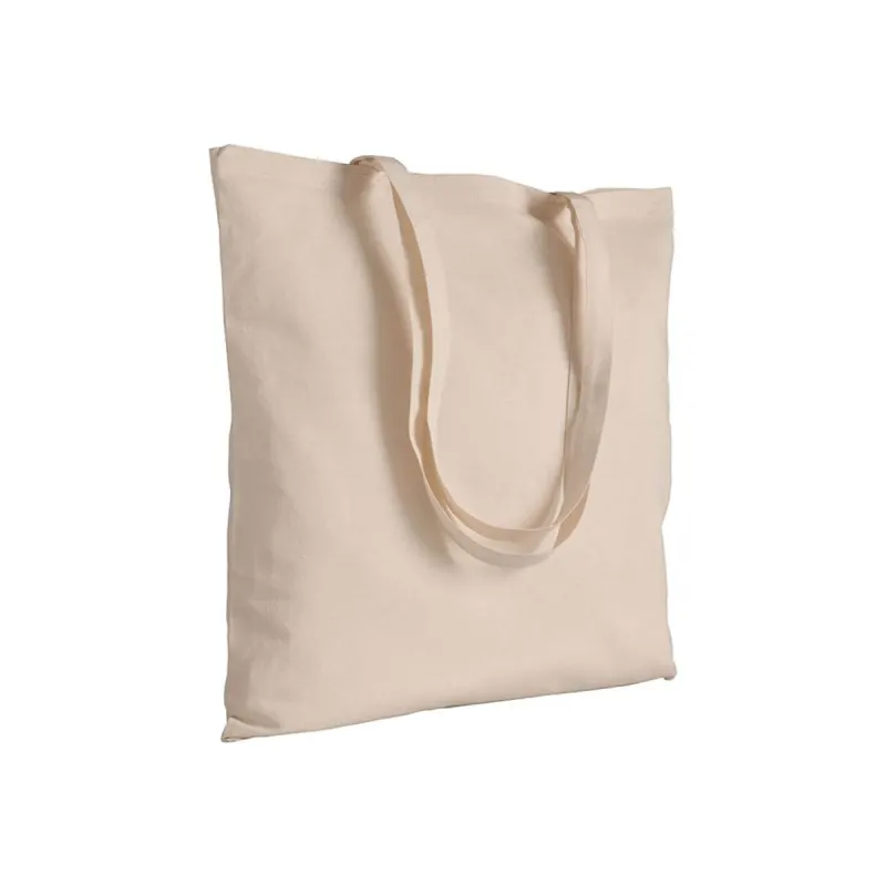 Tote bag de cumpărături din bumbac de 220 g/m², cu mânere lungi