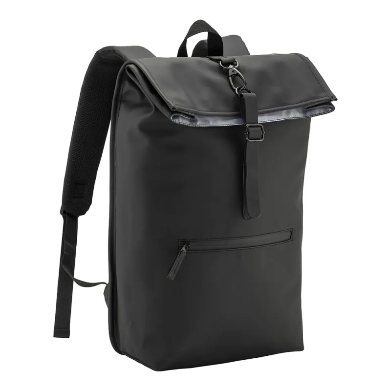 Rucsac din PU moale, rezistent la apă, fabricat din materiale reciclate (15") – cu imprimare personalizată