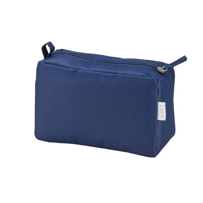 Trusă de cosmetice din poliester reciclat R-PET, cu fermoar – cu imprimare personalizată