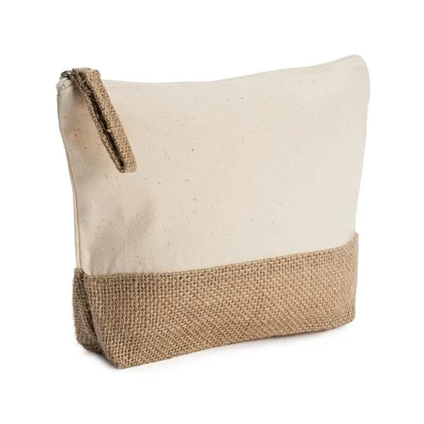 Tote bag din bumbac/iută Sierra cu fermoar