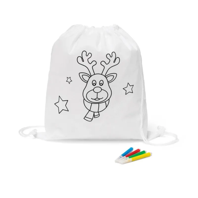 Rucsac cu snur de colorat pentru copii Glencoe – cu imprimare personalizată
