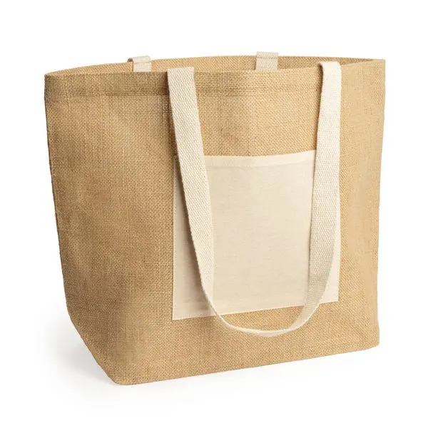 Tote bag Gavia laminată din iută