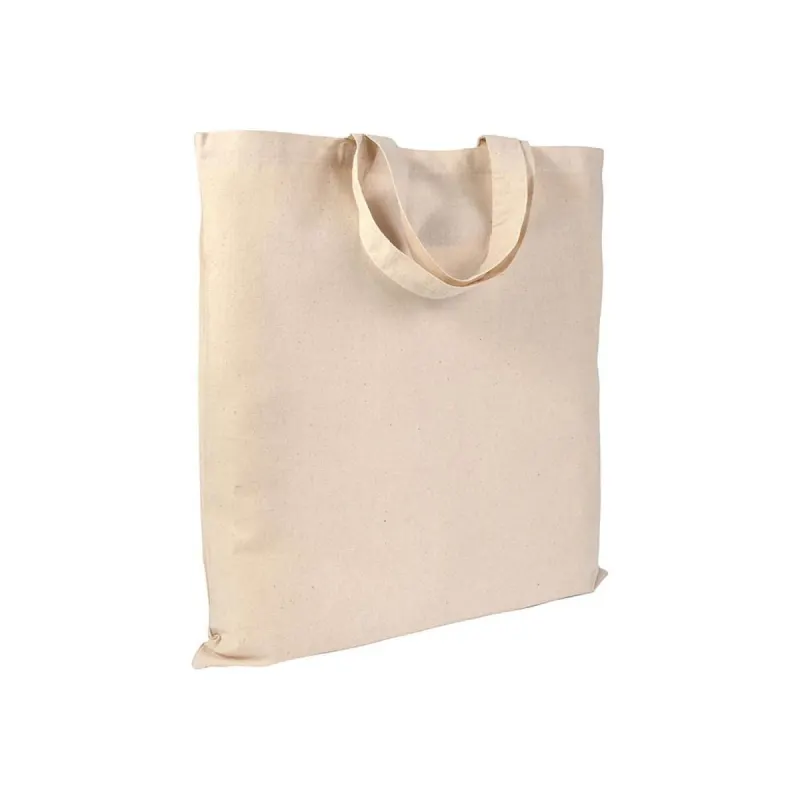 Tote bag de cumpărături din bumbac de 135 g/m², cu mânere scurte