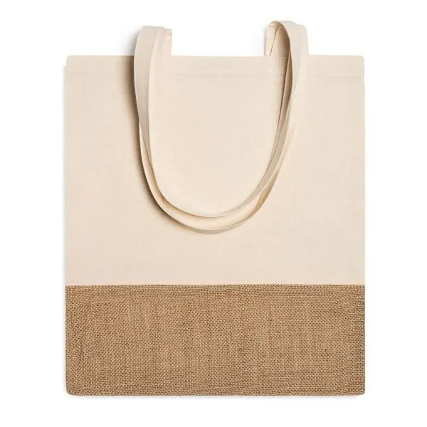 Tote bag din bumbac/iută Wave
