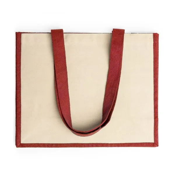 Tote bag Nantes laminată din iută 320 g/m²