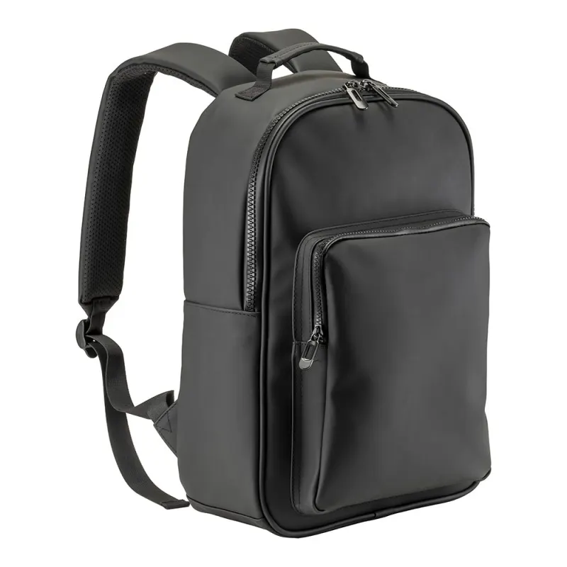 Rucsac pentru laptop (15) din PU moale, rezistent la apă. – cu imprimare personalizată