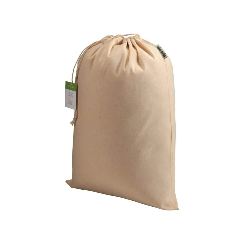 Pungă cadou din bumbac organic, 140 g/m², 30 x 45 cm – cu imprimare personalizată