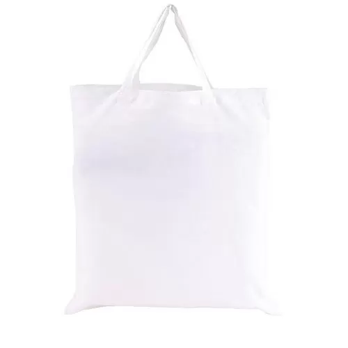 Tote bag din bumbac cu mânere scurte Pure