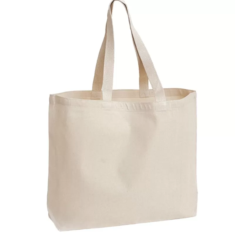 Tote bags groasa din bumbac cu burduf SBT 240 G/M² – Natur